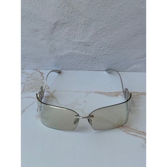 NEW Dolce Gabbana DG2319 Champagne Mirror Shield Sunglasses $646 main image 5